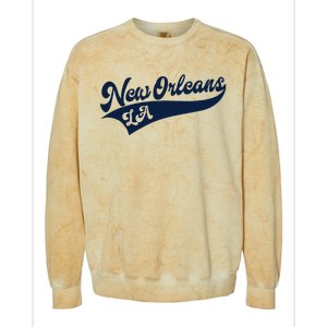 New Orleans Louisiana Retro Throwback Design Classic Colorblast Crewneck Sweatshirt