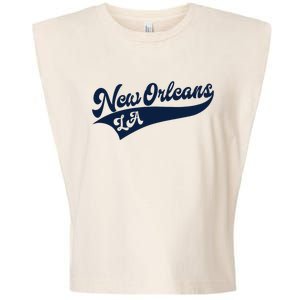 New Orleans Louisiana Retro Throwback Design Classic Garment-Dyed Women's Muscle Tee