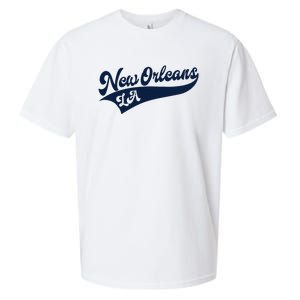 New Orleans Louisiana Retro Throwback Design Classic Sueded Cloud Jersey T-Shirt