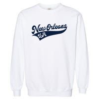 New Orleans Louisiana Retro Throwback Design Classic Garment-Dyed Sweatshirt