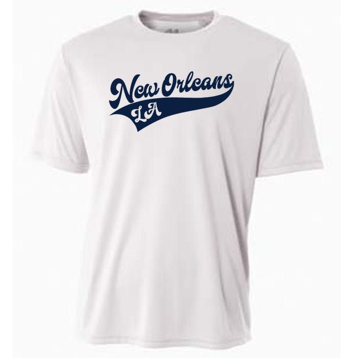 New Orleans Louisiana Retro Throwback Design Classic Cooling Performance Crew T-Shirt