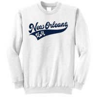 New Orleans Louisiana Retro Throwback Design Classic Sweatshirt