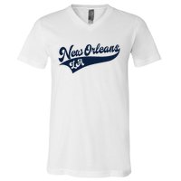 New Orleans Louisiana Retro Throwback Design Classic V-Neck T-Shirt