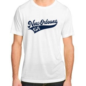 New Orleans Louisiana Retro Throwback Design Classic Adult ChromaSoft Performance T-Shirt