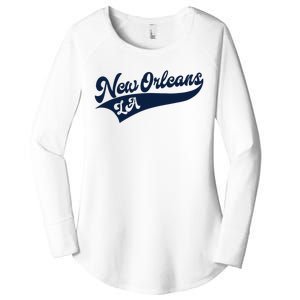 New Orleans Louisiana Retro Throwback Design Classic Women's Perfect Tri Tunic Long Sleeve Shirt