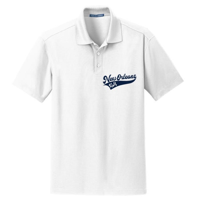 New Orleans Louisiana Retro Throwback Design Classic Dry Zone Grid Polo