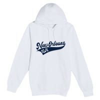 New Orleans Louisiana Retro Throwback Design Classic Premium Pullover Hoodie