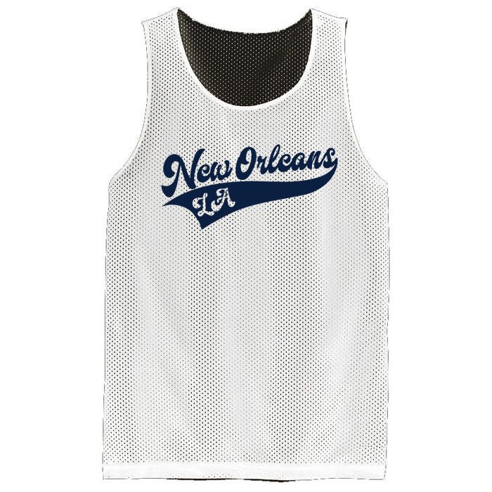 New Orleans Louisiana Retro Throwback Design Classic Mesh Reversible Basketball Jersey Tank