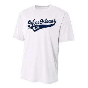 New Orleans Louisiana Retro Throwback Design Classic Performance Sprint T-Shirt