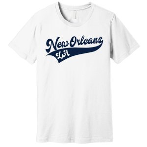 New Orleans Louisiana Retro Throwback Design Classic Premium T-Shirt