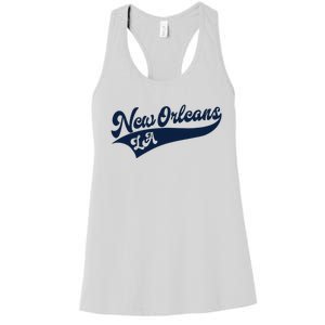 New Orleans Louisiana Retro Throwback Design Classic Women's Racerback Tank