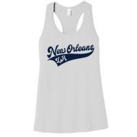 New Orleans Louisiana Retro Throwback Design Classic Women's Racerback Tank