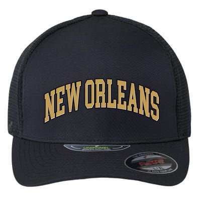 New Orleans Louisiana Throwback Design Print Classic Flexfit Unipanel Trucker Cap