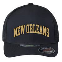 New Orleans Louisiana Throwback Design Print Classic Flexfit Unipanel Trucker Cap
