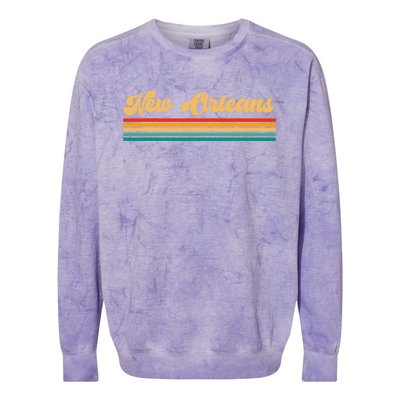 New Orleans Louisiana Colorblast Crewneck Sweatshirt