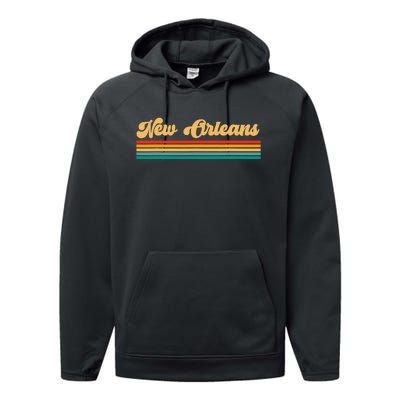 New Orleans Louisiana Performance Fleece Hoodie