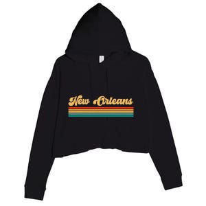 New Orleans Louisiana Crop Fleece Hoodie