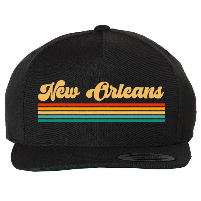 New Orleans Louisiana Wool Snapback Cap