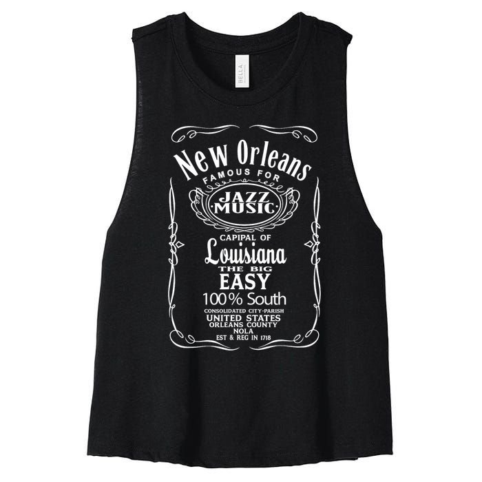 New Orleans Louisiana Usa United States Of America Outdoor Women's Racerback Cropped Tank