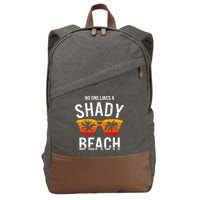 No One Like A Shady Beach Vacay Mode Traveling Surfing Wo Cotton Canvas Backpack