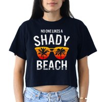 No One Like A Shady Beach Vacay Mode Traveling Surfing Wo Crop Top