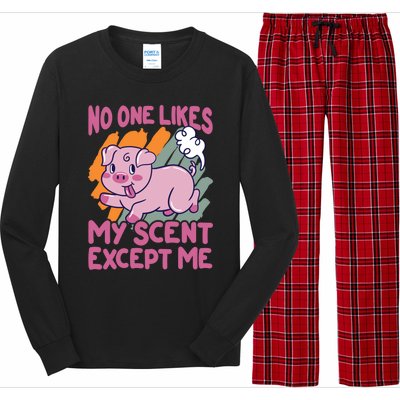 No One Likes My Scent Except Me Funny Farting Pig Funny Gift Long Sleeve Pajama Set