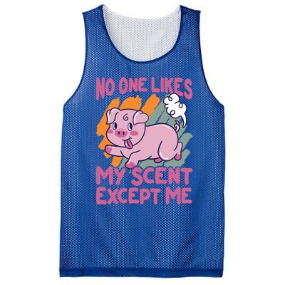 No One Likes My Scent Except Me Funny Farting Pig Funny Gift Mesh Reversible Basketball Jersey Tank