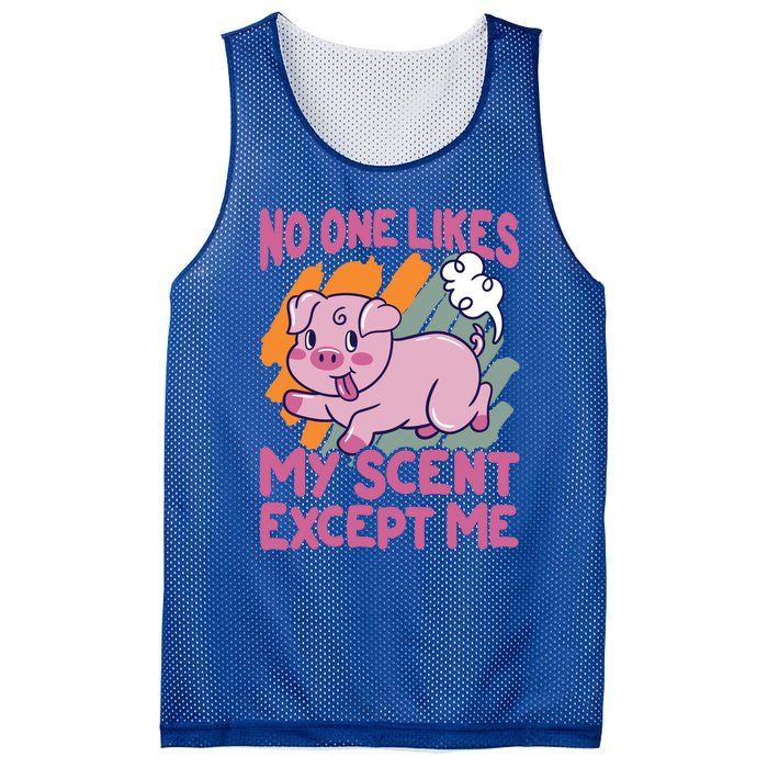 No One Likes My Scent Except Me Funny Farting Pig Funny Gift Mesh Reversible Basketball Jersey Tank