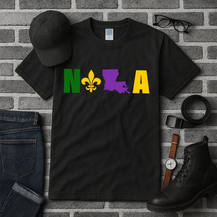 Nola Mardi Gras New Orleans Tall T-Shirt