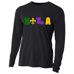 Nola Mardi Gras New Orleans Cooling Performance Long Sleeve Crew