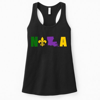 Nola Mardi Gras New Orleans Womens Tank Top