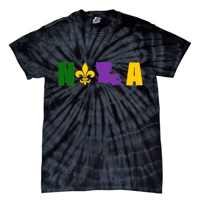 Nola Mardi Gras New Orleans Tie-Dye T-Shirt