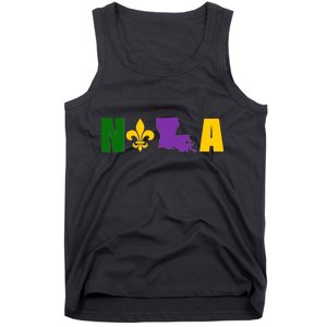 Nola Mardi Gras New Orleans Tank Top