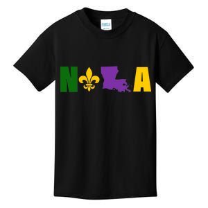 Nola Mardi Gras New Orleans Kids T-Shirt