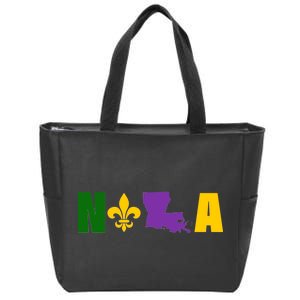 Nola Mardi Gras New Orleans Zip Tote Bag