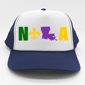 Nola Mardi Gras New Orleans Trucker Hat