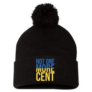 Not One More Cent Pom Pom 12in Knit Beanie