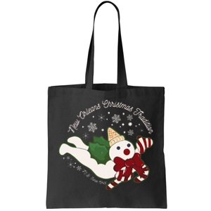 New Orleans Mr Bingle Christmas Tradition Snowmen Christmas Tote Bag