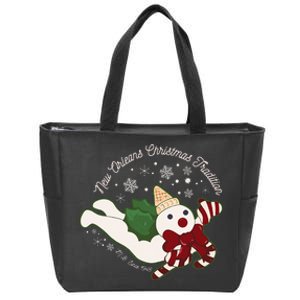 New Orleans Mr Bingle Christmas Tradition Snowmen Christmas Zip Tote Bag