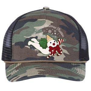 New Orleans Mr Bingle Christmas Tradition Snowmen Christmas Retro Rope Trucker Hat Cap