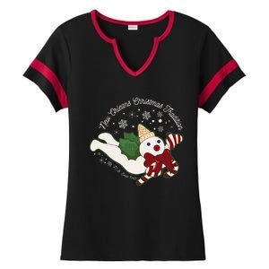 New Orleans Mr Bingle Christmas Tradition Snowmen Christmas Ladies Halftime Notch Neck Tee