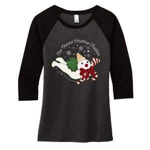 New Orleans Mr Bingle Christmas Tradition Snowmen Christmas Women's Tri-Blend 3/4-Sleeve Raglan Shirt