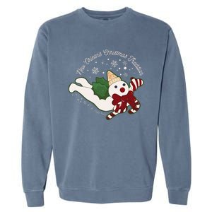 New Orleans Mr Bingle Christmas Tradition Snowmen Christmas Garment-Dyed Sweatshirt