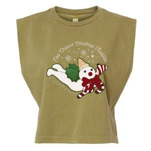 New Orleans Mr Bingle Christmas Tradition Snowmen Christmas Garment-Dyed Women's Muscle Tee