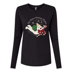 New Orleans Mr Bingle Christmas Tradition Snowmen Christmas Womens Cotton Relaxed Long Sleeve T-Shirt