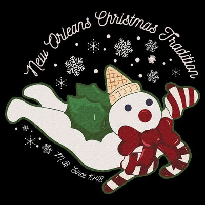 New Orleans Mr Bingle Christmas Tradition Snowmen Christmas T-Shirt