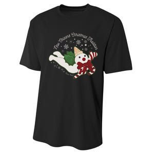 New Orleans Mr Bingle Christmas Tradition Snowmen Christmas Performance Sprint T-Shirt