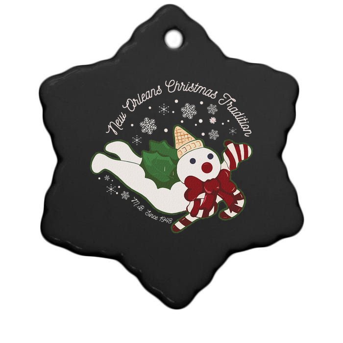 New Orleans Mr Bingle Christmas Tradition Snowmen Christmas Ceramic Star Ornament