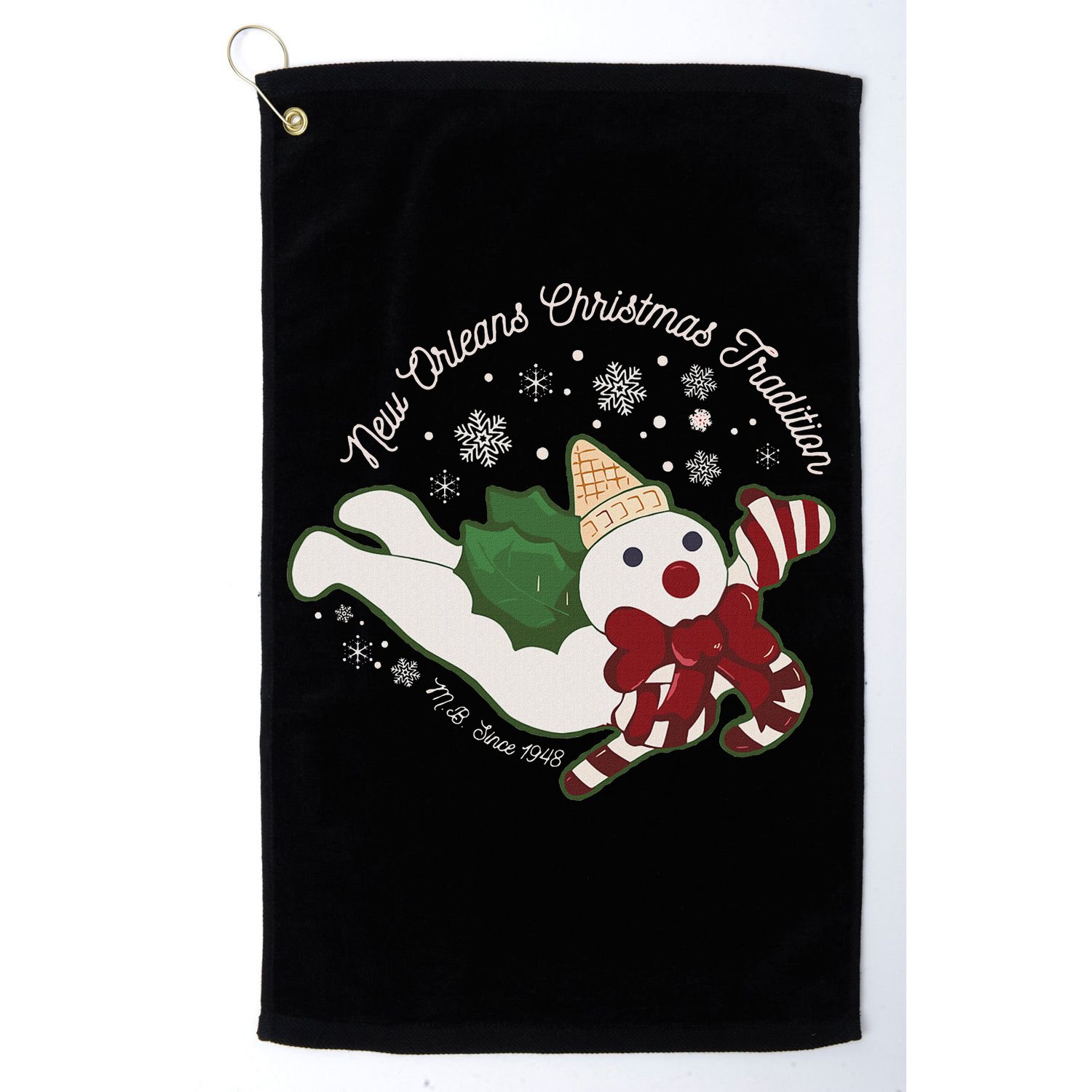 New Orleans Mr Bingle Christmas Tradition Snowmen Christmas Golf Towel