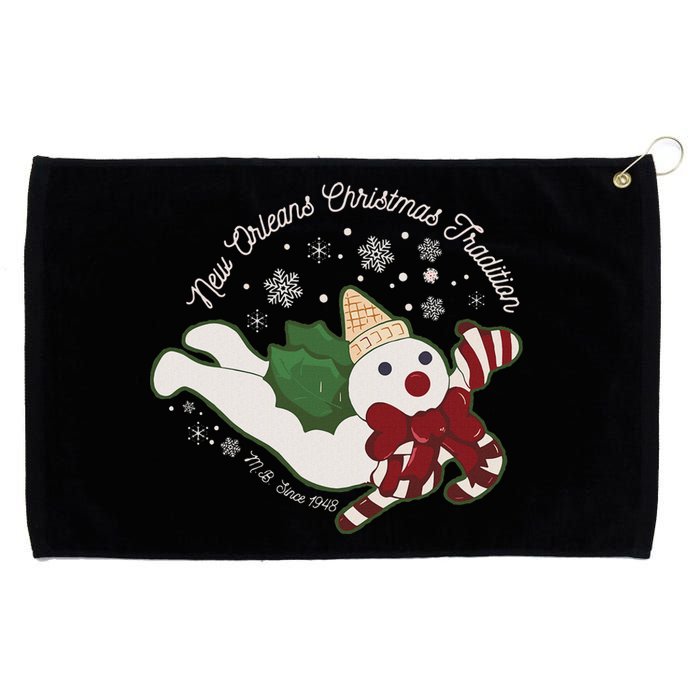 New Orleans Mr Bingle Christmas Tradition Snowmen Christmas Grommeted Golf Towel